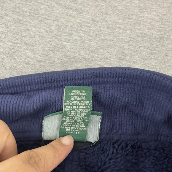L.L. Bean Men's Full Zip Fleece Jacket Blue Size Large‎ Polyester Nylon Blend - Picture 7 of 9